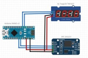 Fritzing Nano RTC TM1637 v2