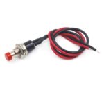 Stikalo okroglo vgradno 7mm rdeča