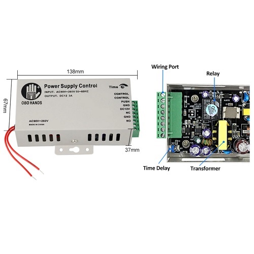 RFID čitalec 125kHz 10ključev z napajalnikom 03 RFID čitalec 13.56MHz 10ključev z napajalnikom