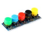 Tipke z barvnimi gumbi PCB 5 tipk