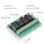 Daljinski oddajnik in sprejemnik 4 kanalni 12Vdc shema