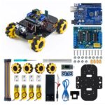 KOMPLET 4WD Mecanum Robotsko vozilo UNO R3 Lafvin v komplatu