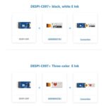 Modul za povezavo E‑Ink HAT z e‑papirnim zaslonom DESPI‑C097 povezava na display