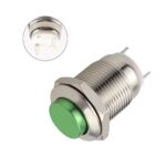 Tipka KOVINSKA 12mm ZELENI GUMB