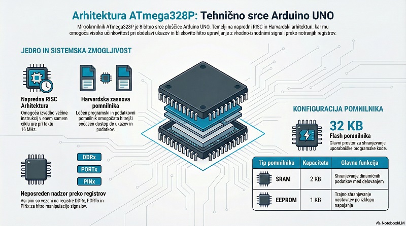 Arhitektura mikrokrmilnika atmega328p