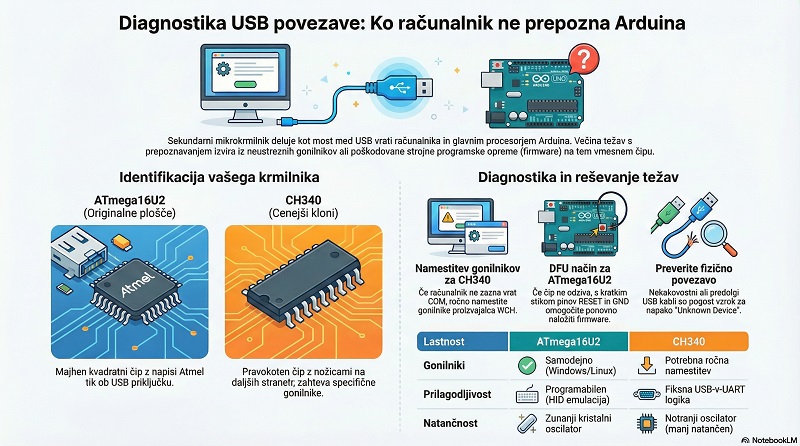 Diagnostika USB povezave mikrokrmilnika