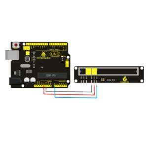 Modul potenciometer linearni upor 10k Keyestudio vezava