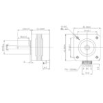 Nema 17 Bipolar 13Ncm 1A 42x42x23mm 1.8° dimenzije
