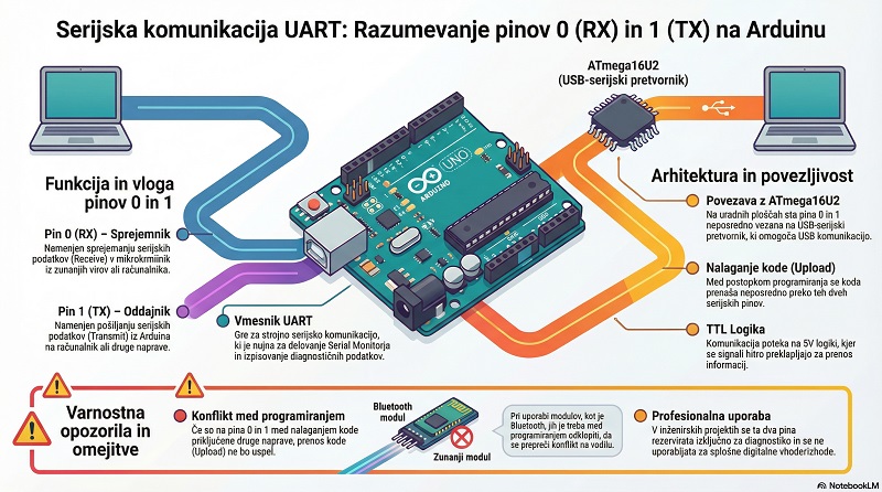 Serijska komunikacija UART na mikrokrmilniku