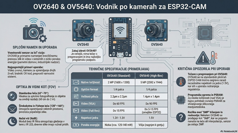 Slika kamera OV2640 in OV5640