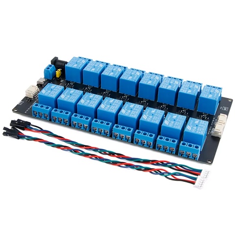 Relejni modul 16 relejev I2C XL9535 5V Relejni modul 16 relejev I2C XL9535 5V