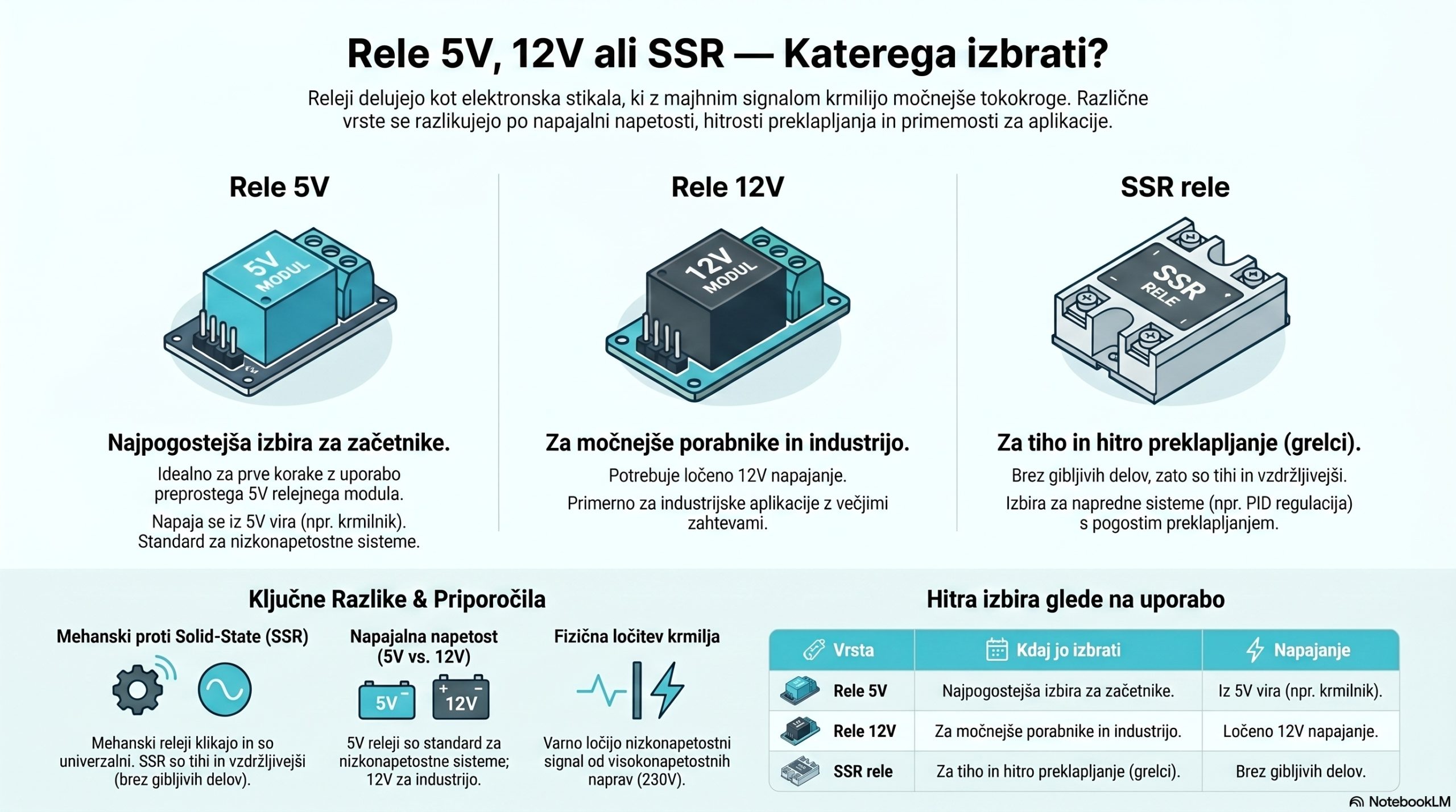 Vodnik za izbiro relejev scaled Vodnik za izbiro relejev