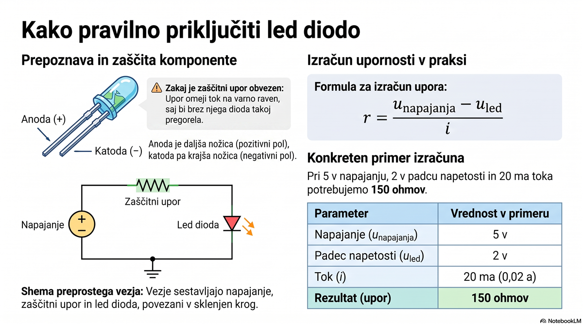Kako priključiti LED diodo: anoda, katoda in zaščitni upor