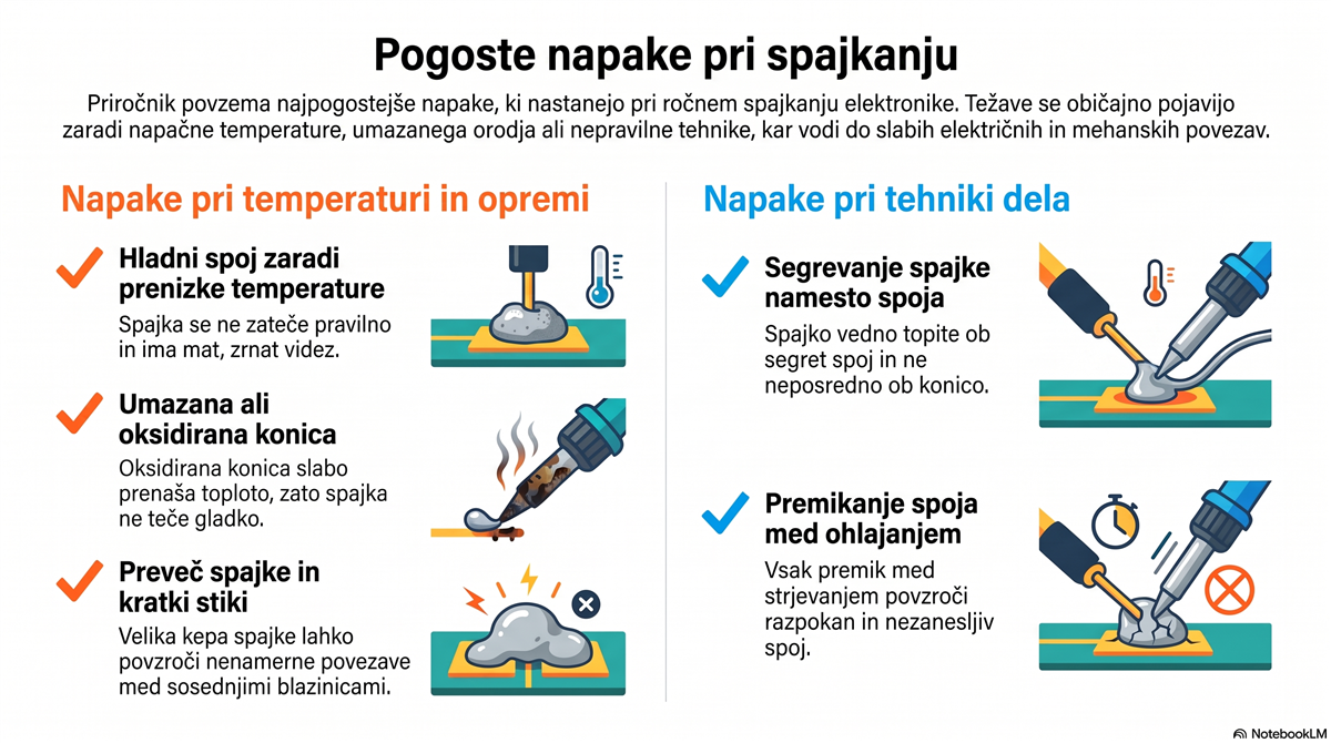 pogoste napake pri spajkanju Pogoste napake pri spajkanju elektronike
