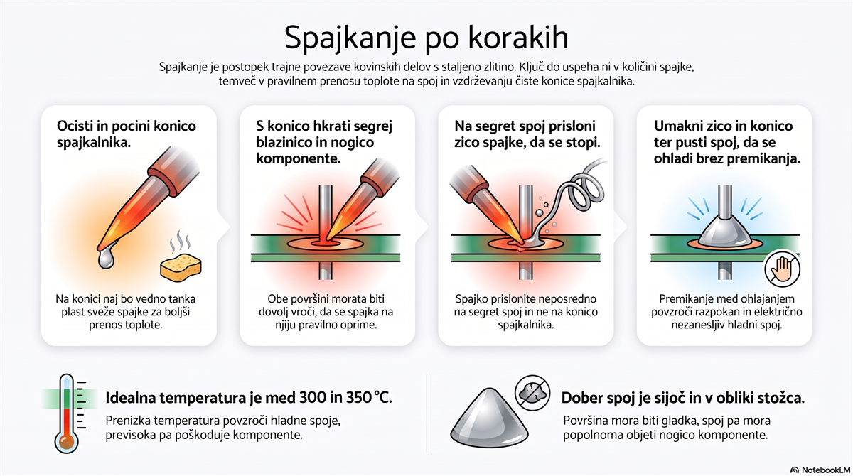 spajkanje po korakih Spajkanje po korakih – osnovna tehnika spajkanja