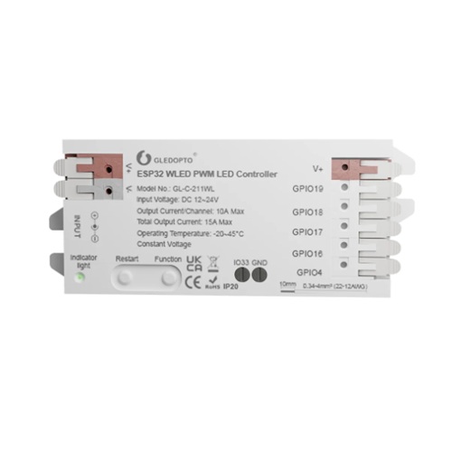 GLEDOPTO GL-C-211WL ESP32 PWM WLED krmilnik 5 v 1